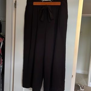 Zara Basic wide leg black pant
